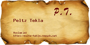 Peltz Tekla névjegykártya